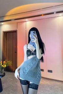 【微密圈】No.299_#唐十七_露背毛衣包臀短裙_13P