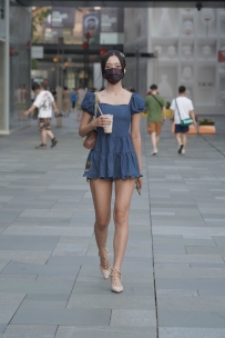 【精选街拍】Vol.2489 蓝色牛仔裙邻家女孩 [239P-2.62GB]