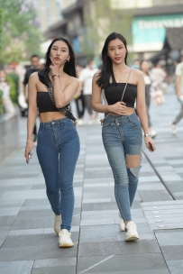 【精选街拍】Vol.2409 蓝色紧牛香肩小蛮腰美背 [218P+1V-3.21GB]